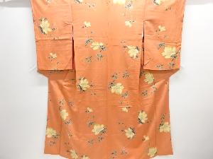 アンティーク　紋錦紗花模様着物